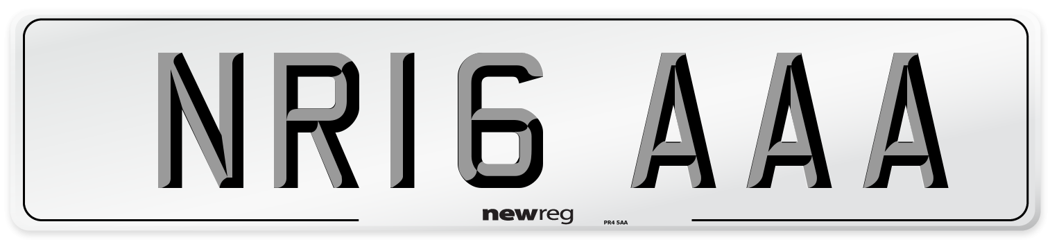 NR16 AAA Number Plate from New Reg